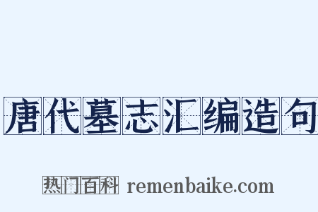唐代墓志汇编造句是什么意思的图片
